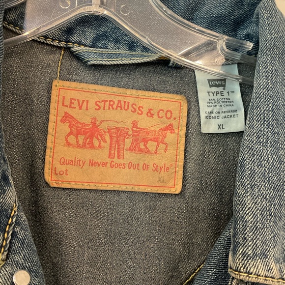 Levis Type 1 Denim Men’s Jacket Size XL, Great condition, Western Yoke & Details - Picture 3 of 16